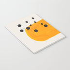 Unique Abstract Unique Mid century Modern Yellow Mustard Black Ring Dots Notebook Gallery Image 3