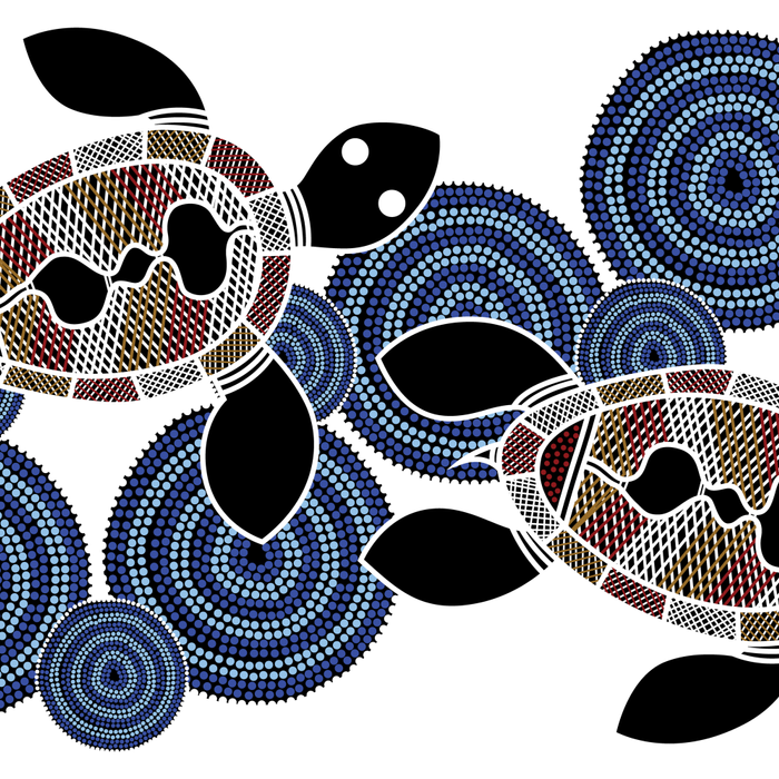 Authentic Aboriginal Art - Sea Turtles 2 Coffee Mug Gallery Image 2