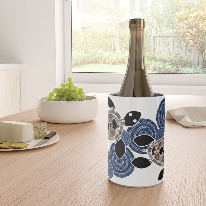 Authentic Aboriginal Art - Sea Turtles 2 Wine Chiller Gallery Image 4