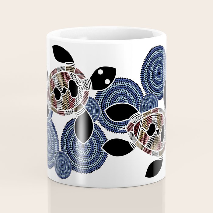 Authentic Aboriginal Art - Sea Turtles 2 Coffee Mug Gallery Image 4