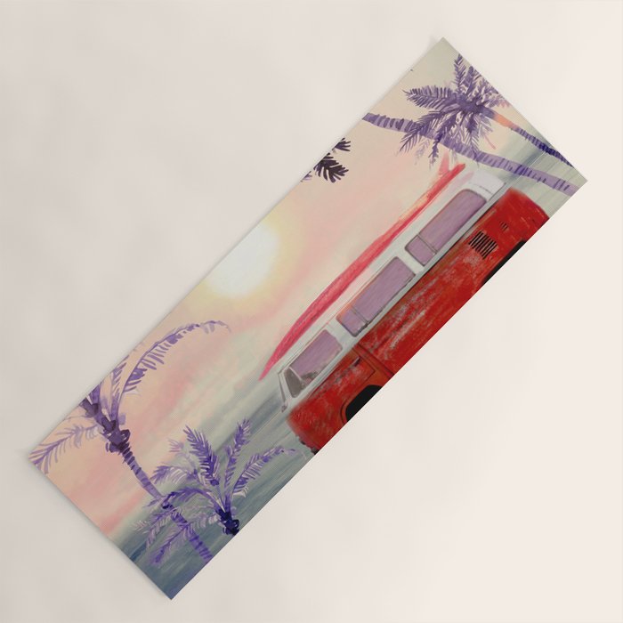 Beach Van Yoga Mat Gallery Image 1
