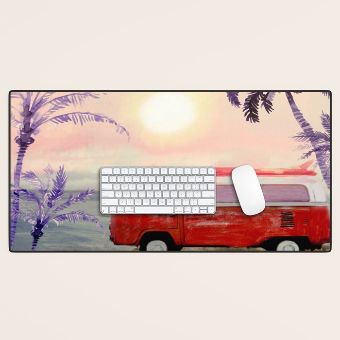 Beach Van Desk Mat Gallery Image 1