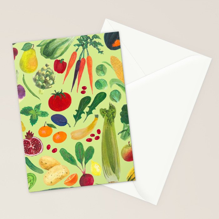 Fruits and Veggies Stationery Card Gallery Image 2