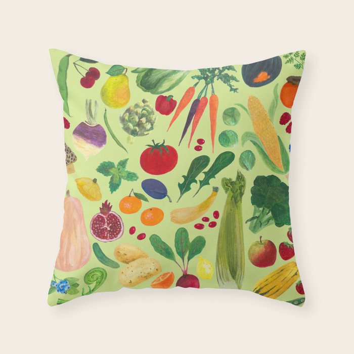 Fruits and Veggies Throw Pillow Gallery Image 6