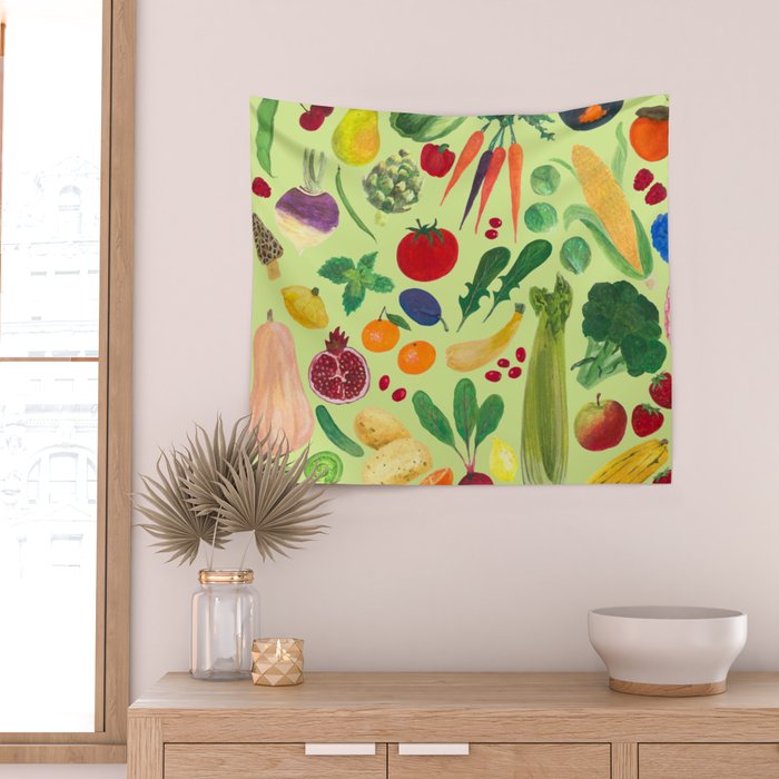 Fruits and Veggies Wall Tapestry Gallery Image 2