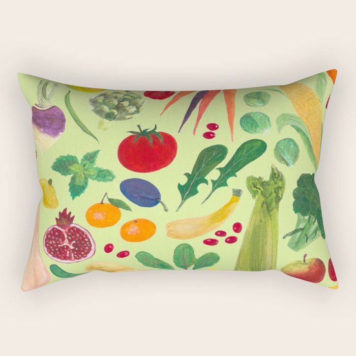 Fruits and Veggies Rectangular Pillow Gallery Image 2