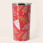 Christmas pine tree doodle art pattern Travel Mug Gallery Image 1