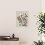 Blue Tit on Red Rose Hips Poster Gallery Image 2