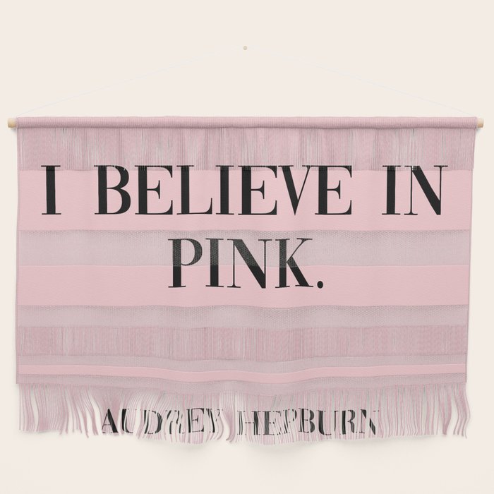 audrey hepburn pink quote Wall Hanging Gallery Image 1