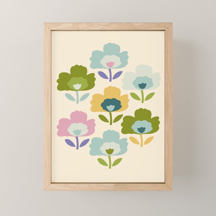 Scandinavian Floral  Mini Art Print Gallery Image 1