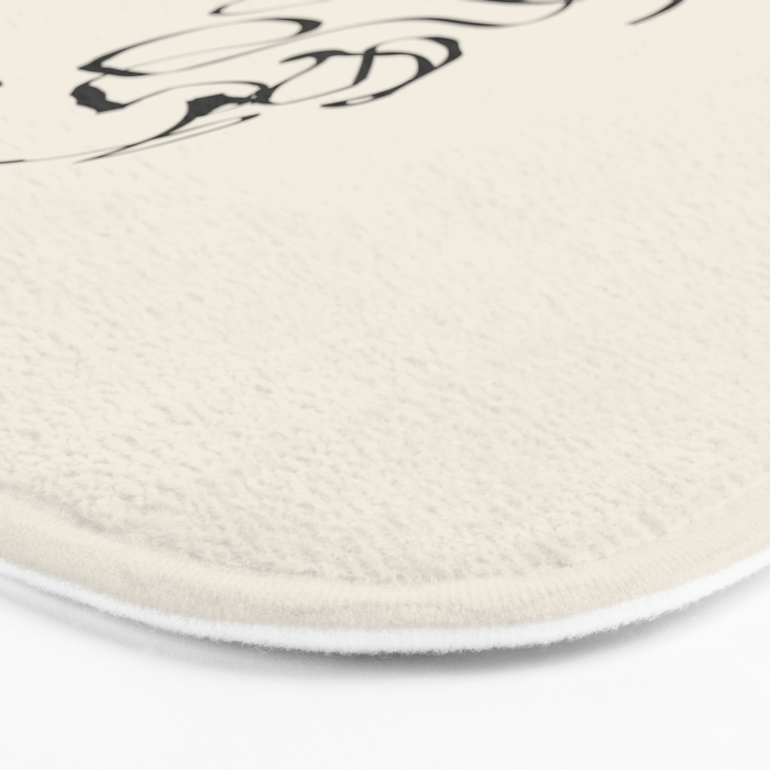 Abstract line frenchie Bath Mat Gallery Image 3