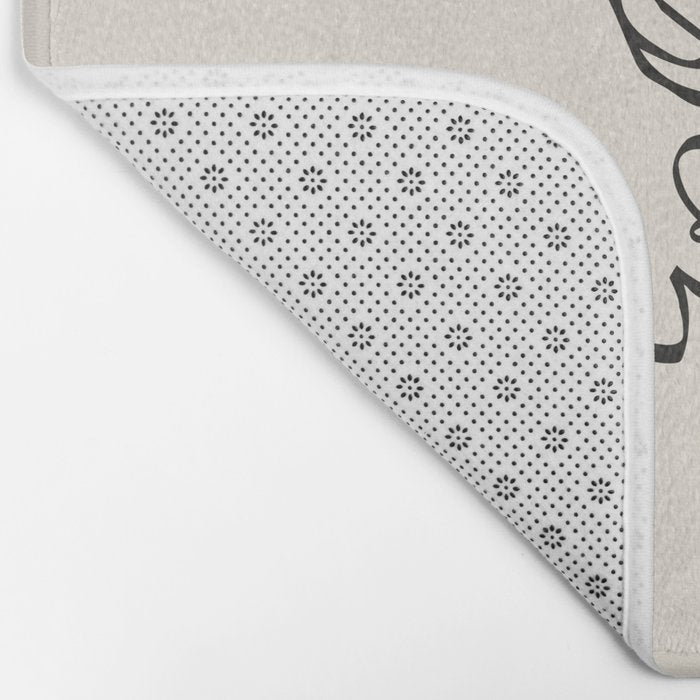 Abstract line frenchie Bath Mat Gallery Image 2