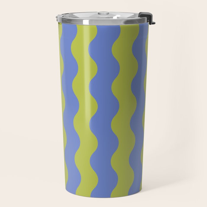 Striped Waves Retro Surf Travel Mug Gallery Image 2