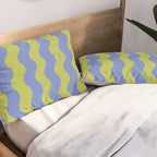 Striped Waves Retro Surf Pillow Sham Gallery Image 2