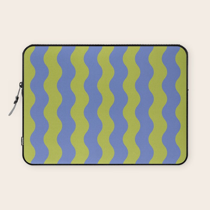 Striped Waves Retro Surf Laptop Sleeve Gallery Image 1