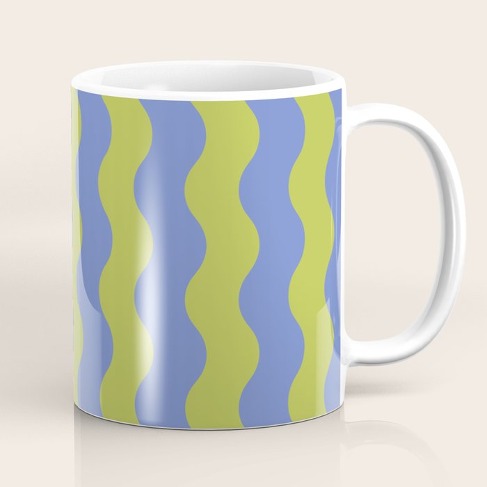 Striped Waves Retro Surf Coffee Mug Gallery Image 1