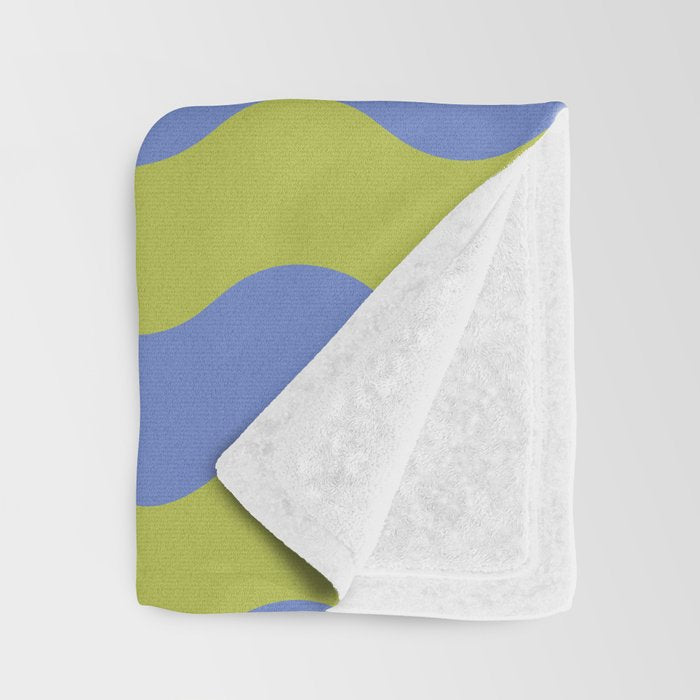 Striped Waves Retro Surf Throw Blanket Gallery Image 3