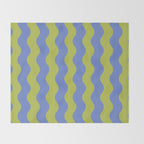Striped Waves Retro Surf Throw Blanket Gallery Image 2