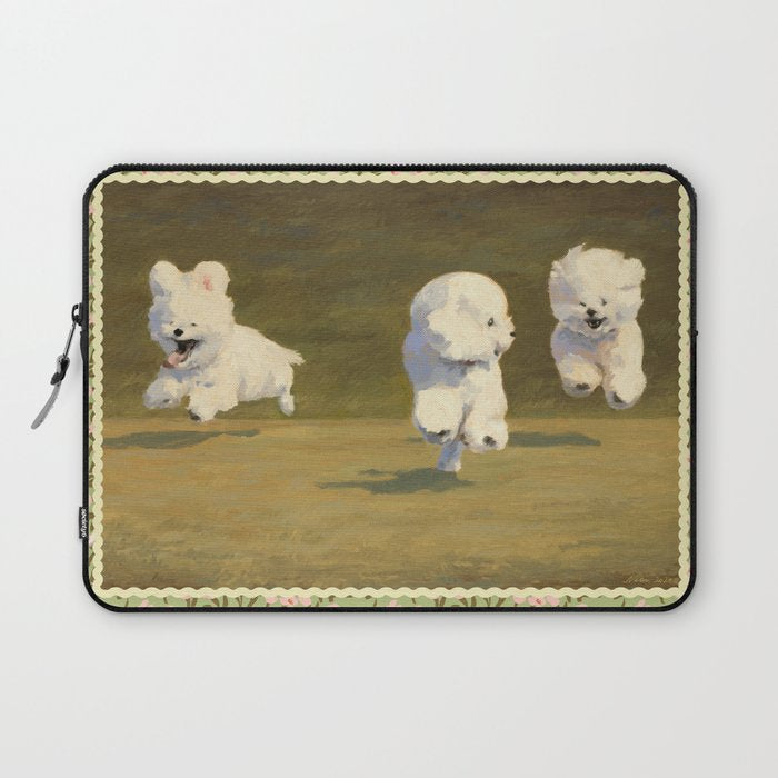 Three Dogs Running Laptop Sleeve Gallery Image 1