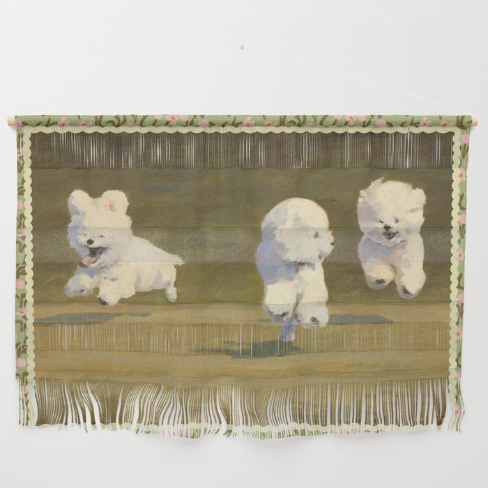 Three Dogs Running Wall Hanging Gallery Image 1