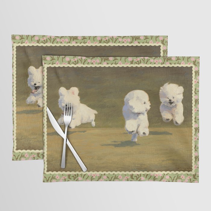 Three Dogs Running Placemat Gallery Image 1