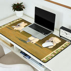 Three Dogs Running Desk Mat Gallery Image 2