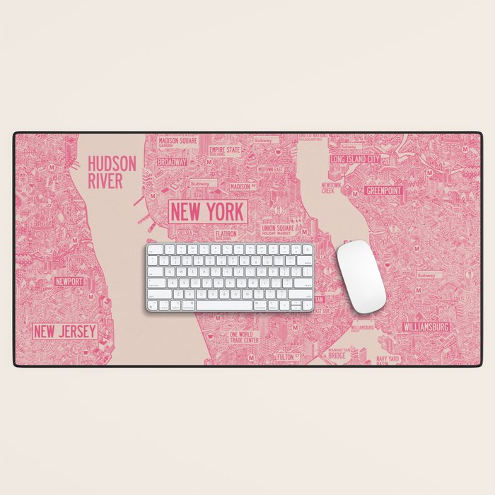 New York map Desk Mat Gallery Image 1
