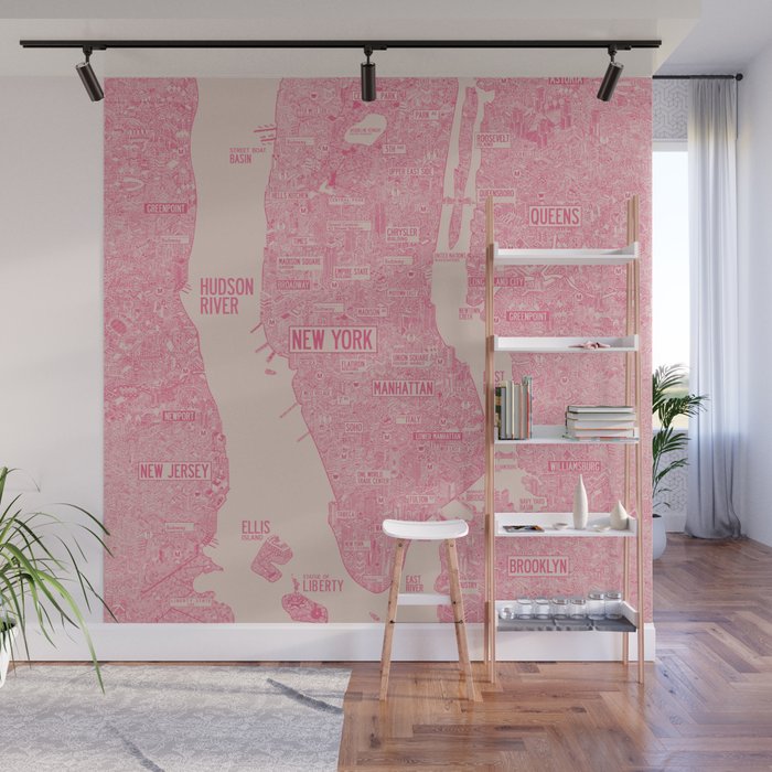 New York map Wall Mural Gallery Image 1