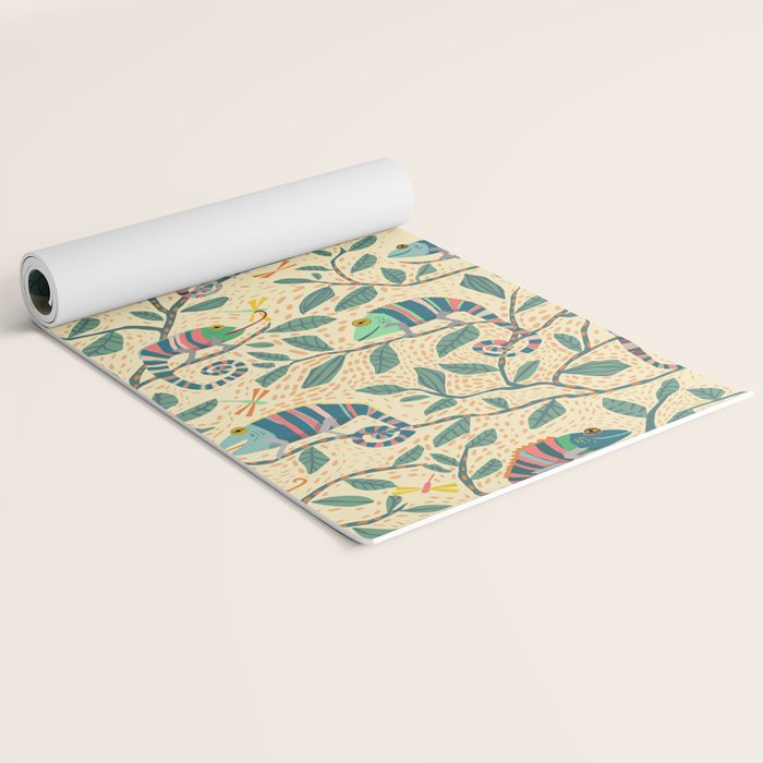 Quirky Chameleon family Yoga Mat Gallery Image 2