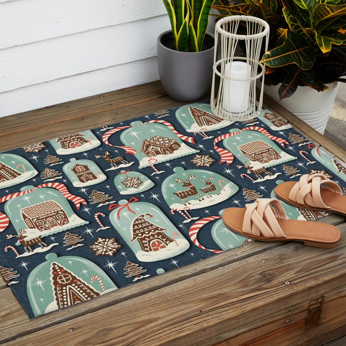 Gingerbread Village Outdoor Rug Gallery Image 2