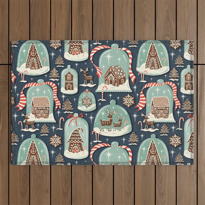 Gingerbread Village Outdoor Rug Gallery Image 1