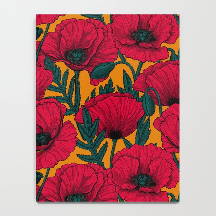 Red poppy garden    Notebook Gallery Image 4