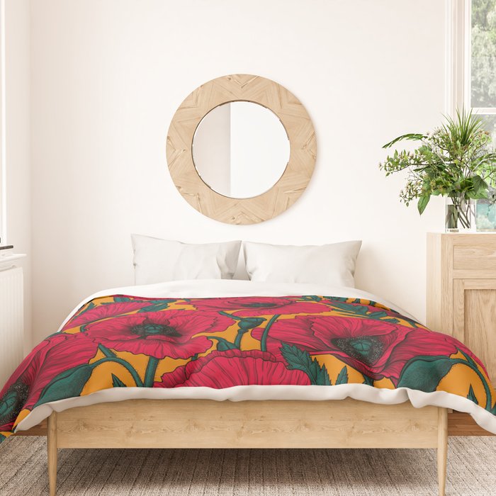 Red poppy garden    Duvet Cover Gallery Image 3