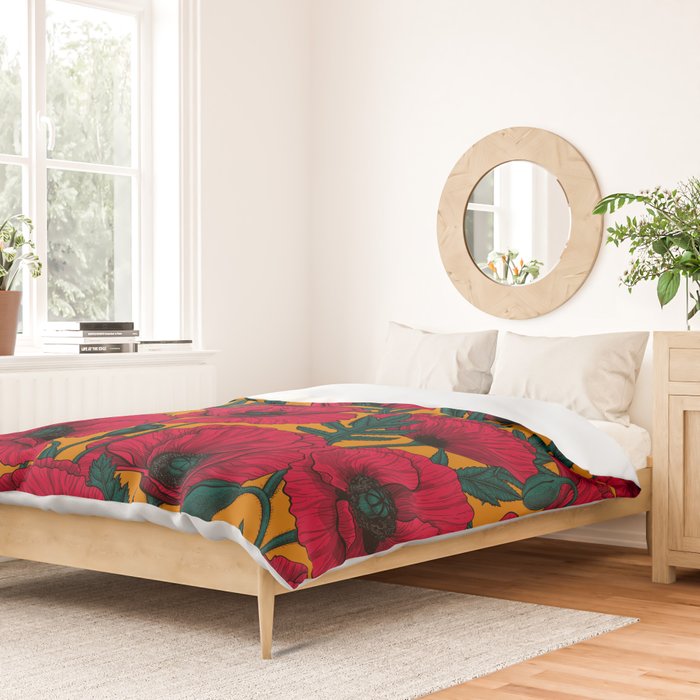 Red poppy garden    Duvet Cover Gallery Image 2
