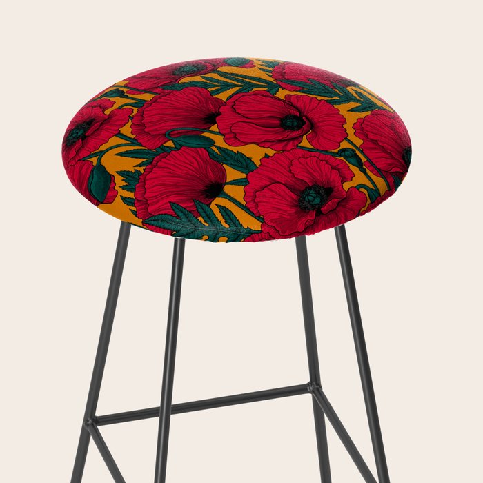 Red poppy garden    Stool Gallery Image 2