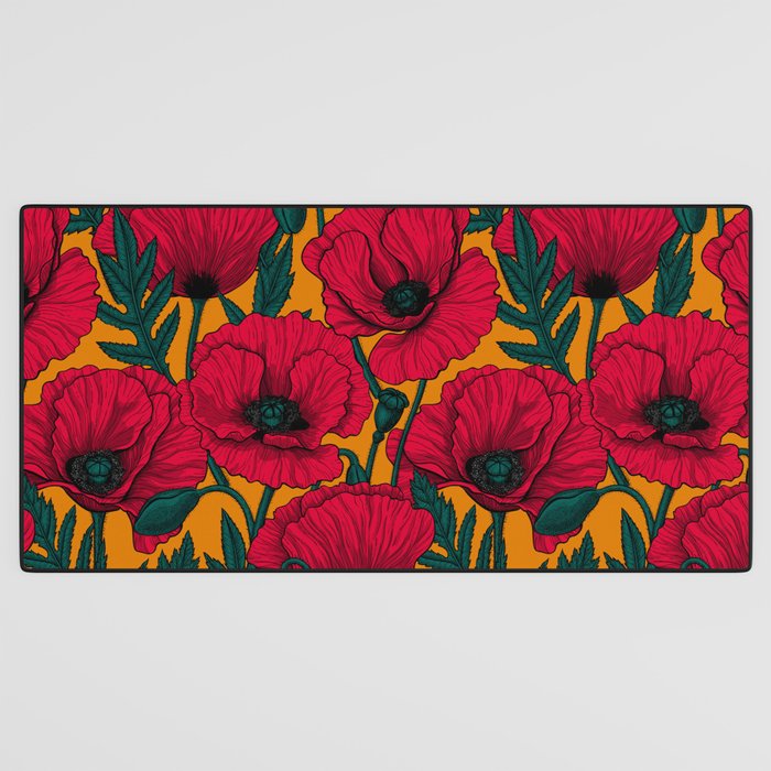 Red poppy garden    Desk Mat Gallery Image 3
