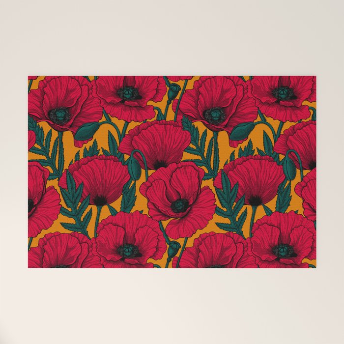 Red poppy garden    Welcome Mat Gallery Image 1