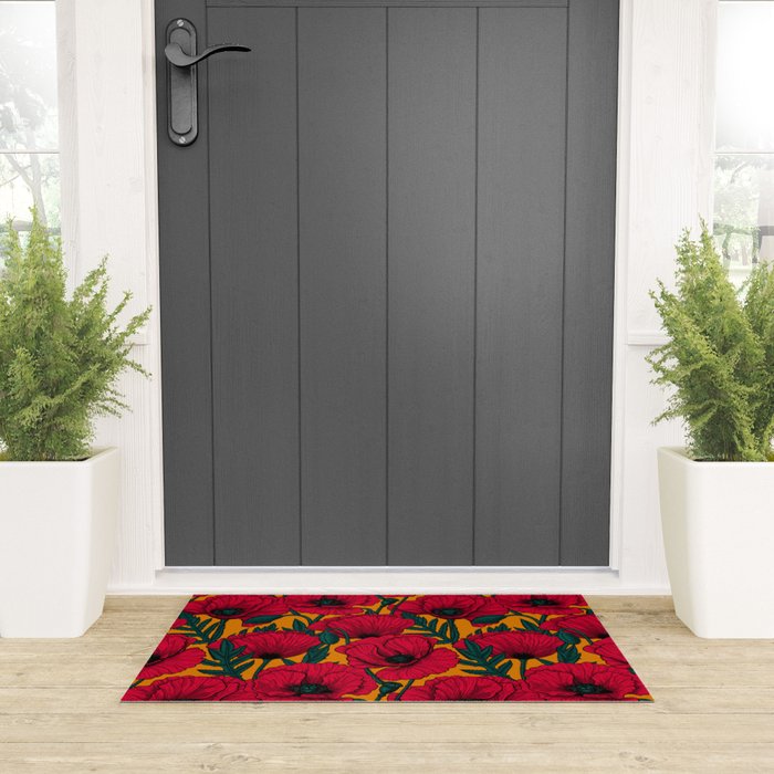Red poppy garden    Welcome Mat Gallery Image 3
