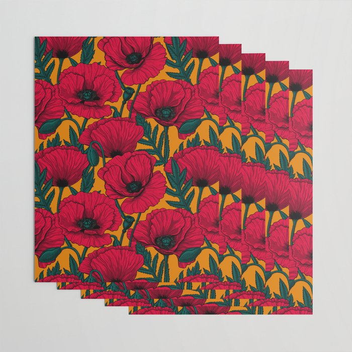 Red poppy garden    Wrapping Paper Gallery Image 3
