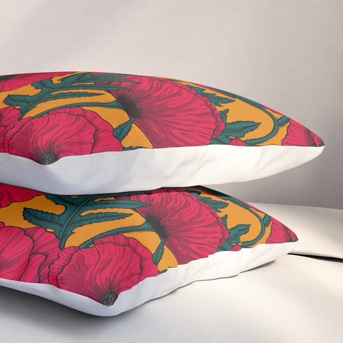 Red poppy garden    Pillow Sham Gallery Image 3