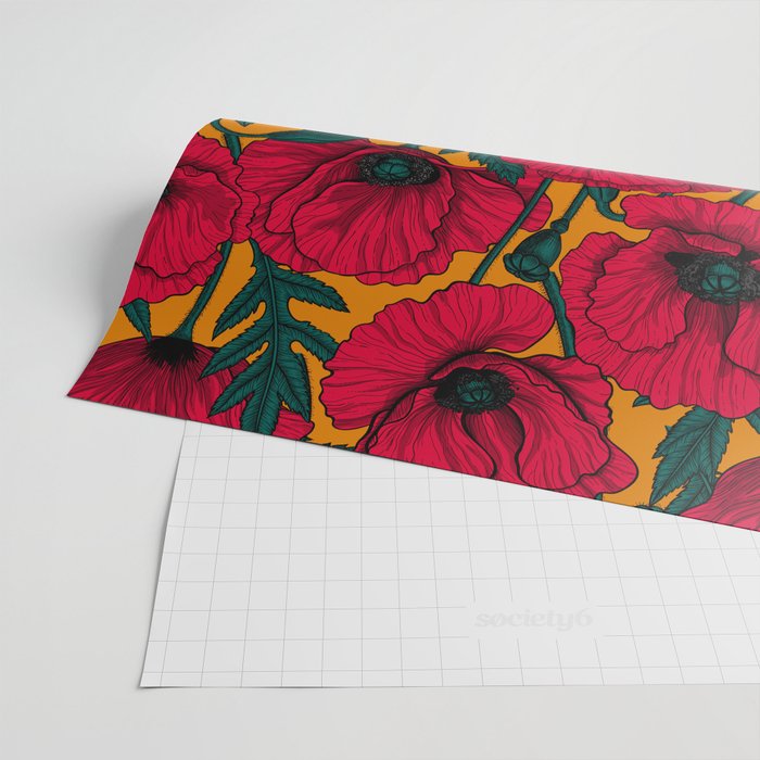 Red poppy garden    Wrapping Paper Gallery Image 2