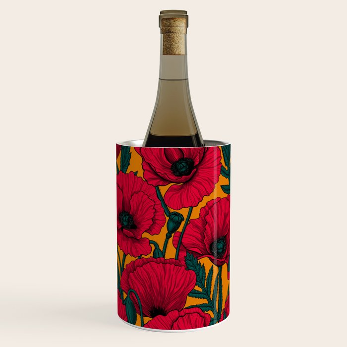 Red poppy garden    Wine Chiller Gallery Image 1