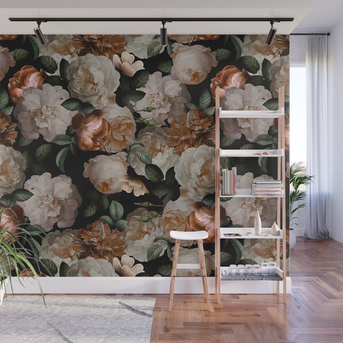 Golden Jan Davidsz. de Heem Roses Wall Mural Gallery Image 1