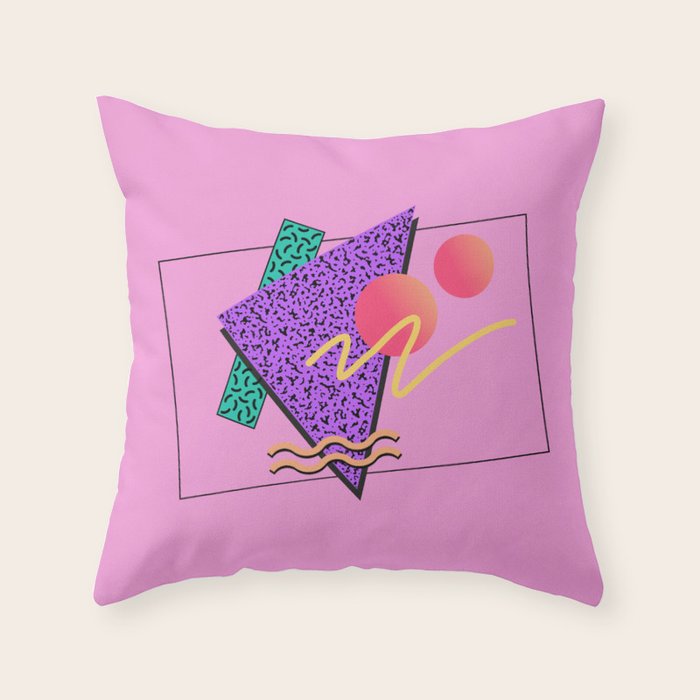 Memphis pattern 124 - 80s / 90s Retro Throw Pillow Gallery Image 6