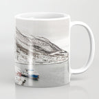 Harbor In Norway Snow Photo | Winter In Norway Boats And Mountains Art Print | Travel Photography Coffee Mug Gallery Image 1