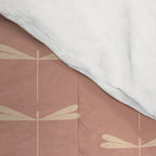 Dragonfly Pattern VI Neutral Rose Comforter Gallery Image 4