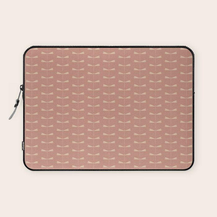 Dragonfly Pattern VI Neutral Rose Laptop Sleeve Gallery Image 1