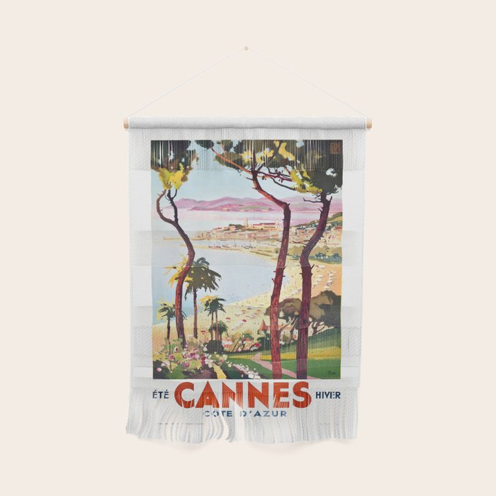 1938 France Cannes Cote D'Azur Travel Poster Wall Hanging Gallery Image 1