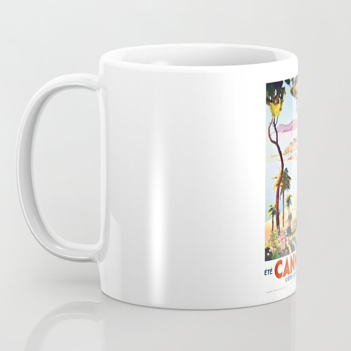1938 France Cannes Cote D'Azur Travel Poster Coffee Mug Gallery Image 3