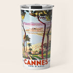 1938 France Cannes Cote D'Azur Travel Poster Travel Mug Gallery Image 1